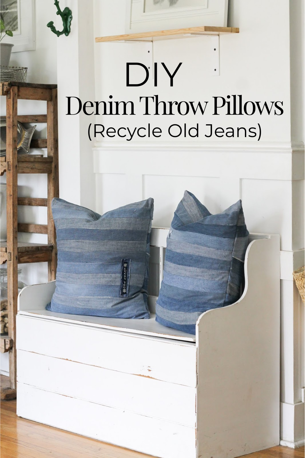 DIY Denim Throw Pillows: How to upcycle Old Jeans