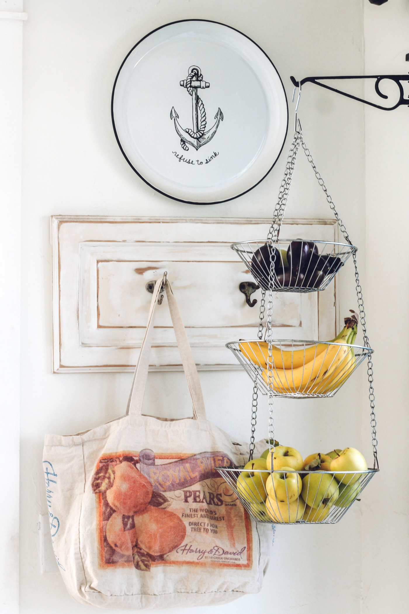 DIY: Hanging Produce Baskets  Hanging baskets kitchen, Small