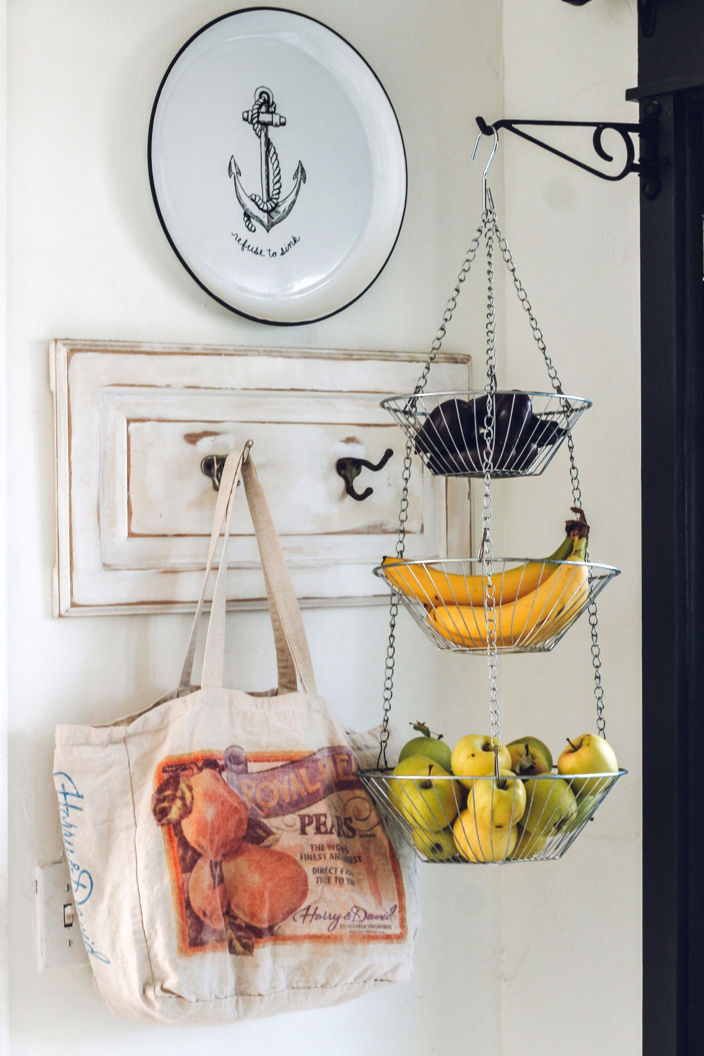 Hanging Baskets, Hanging Fruit Baskets For Kitchen, Boho Wall