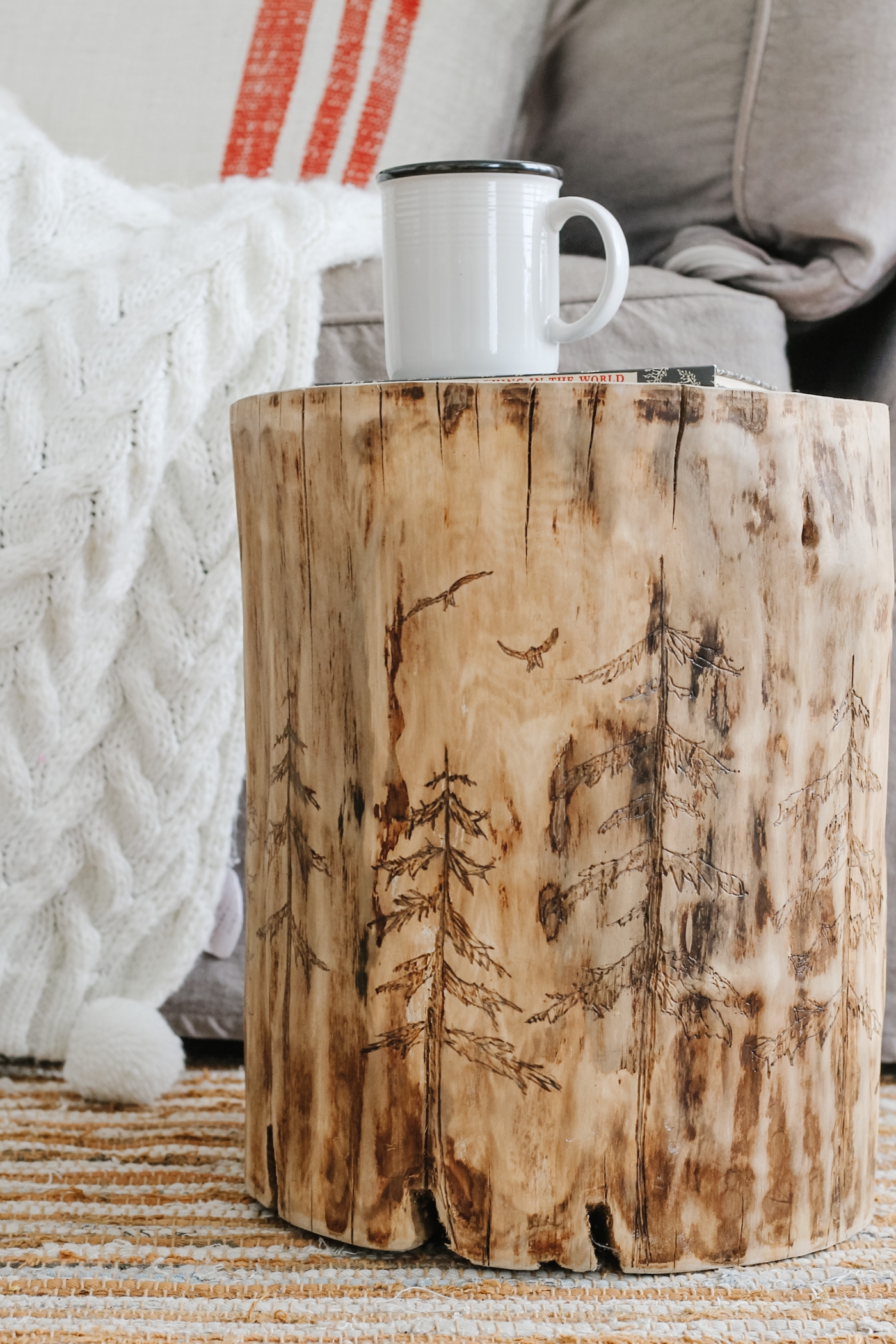 How to make an Awesome Log Side Table