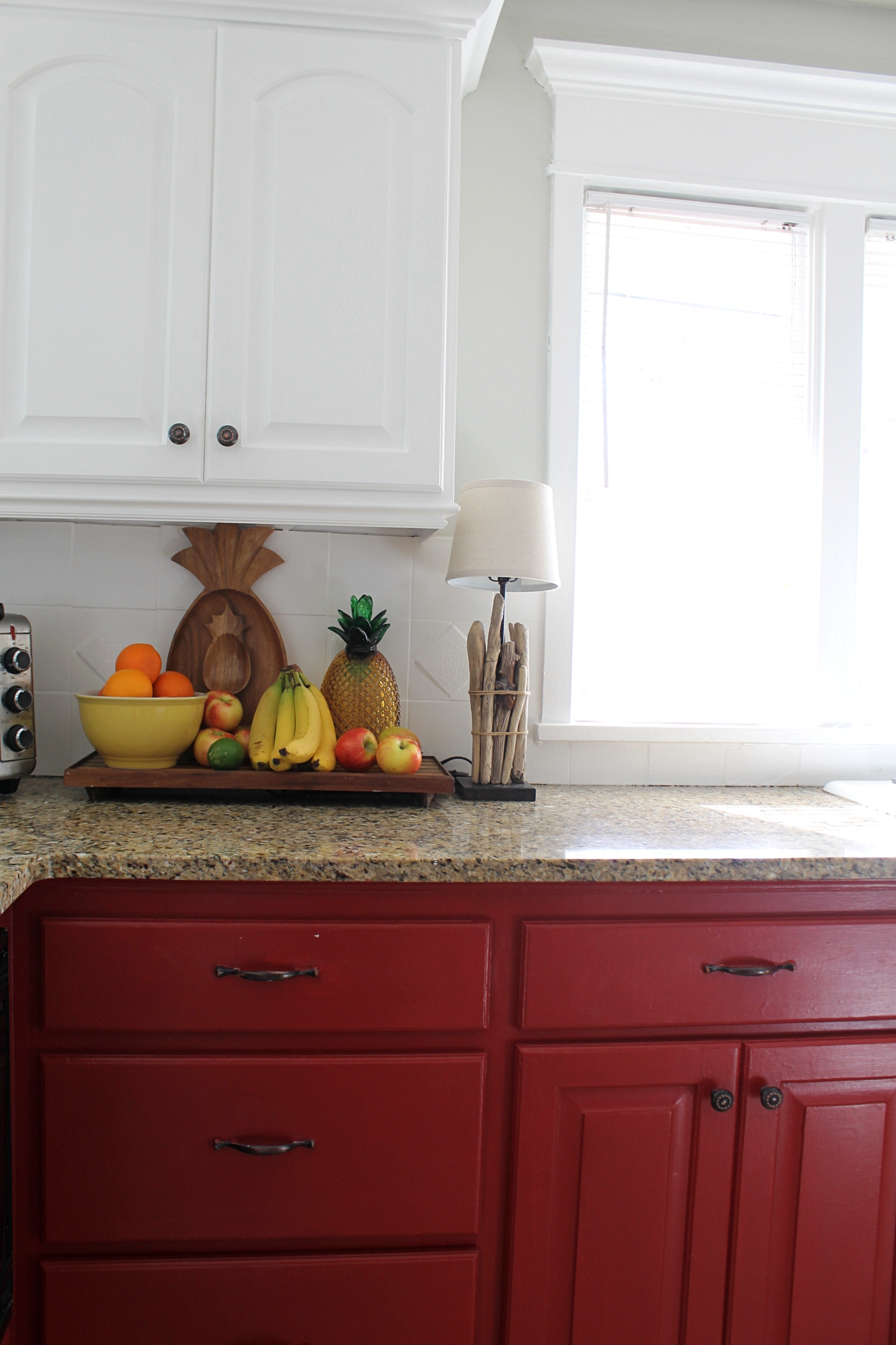 I Painted our Kitchen Cabinets Red! - The Wicker House