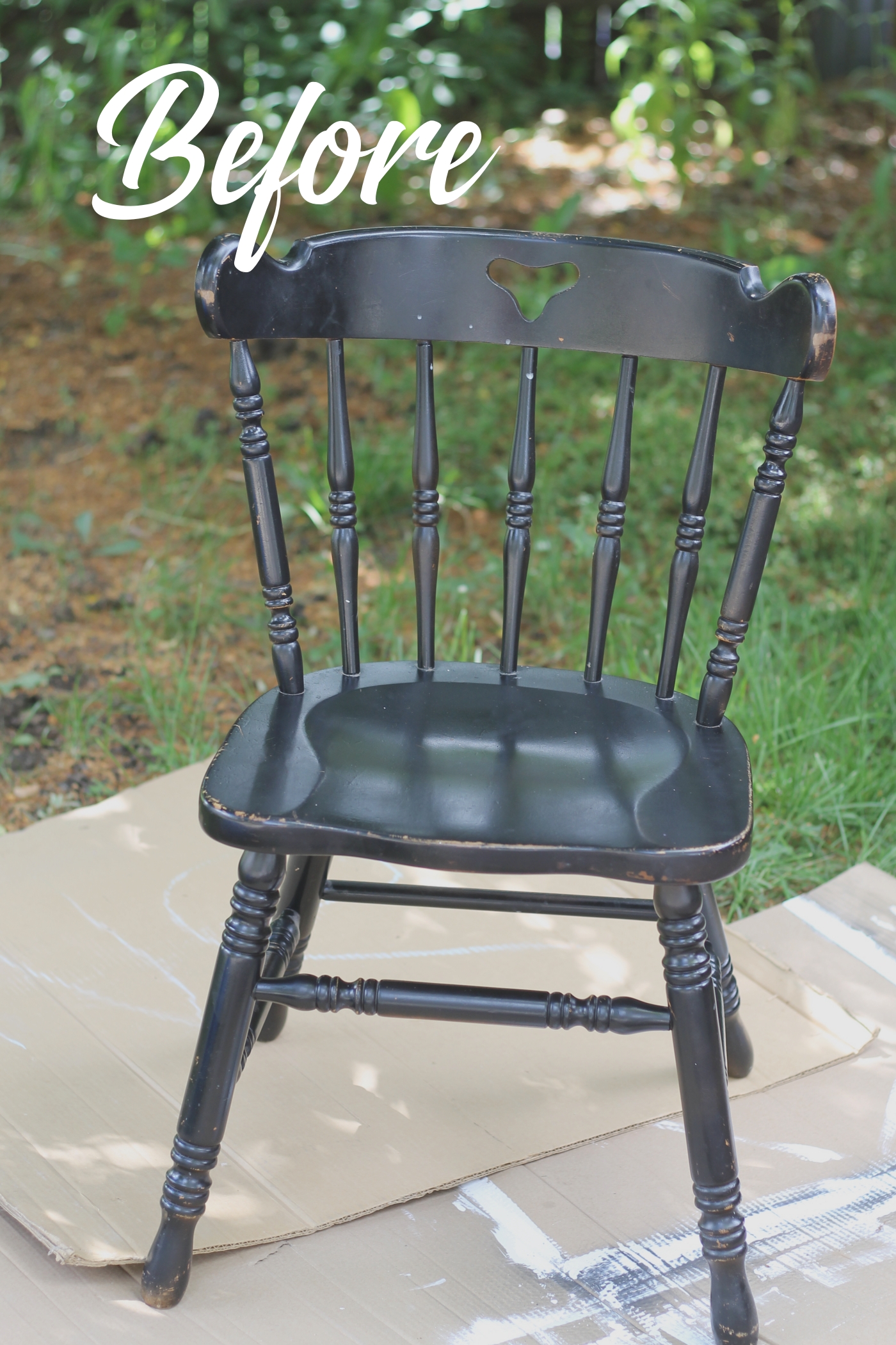 Furniture Makeover: Spray Painting Wood Chairs  Painted wood chairs, Spray  paint wood, Painted wooden chairs
