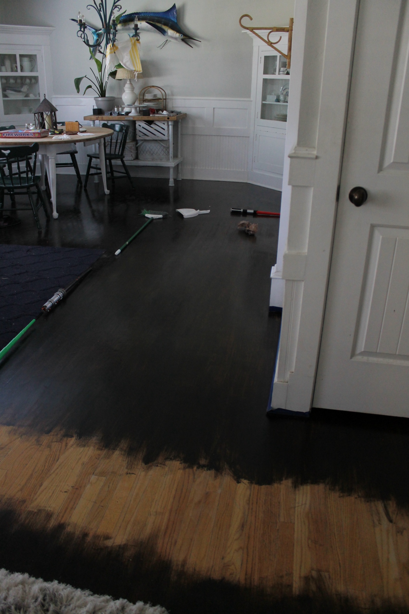 How I Gel Stained Our Wood Floors The
