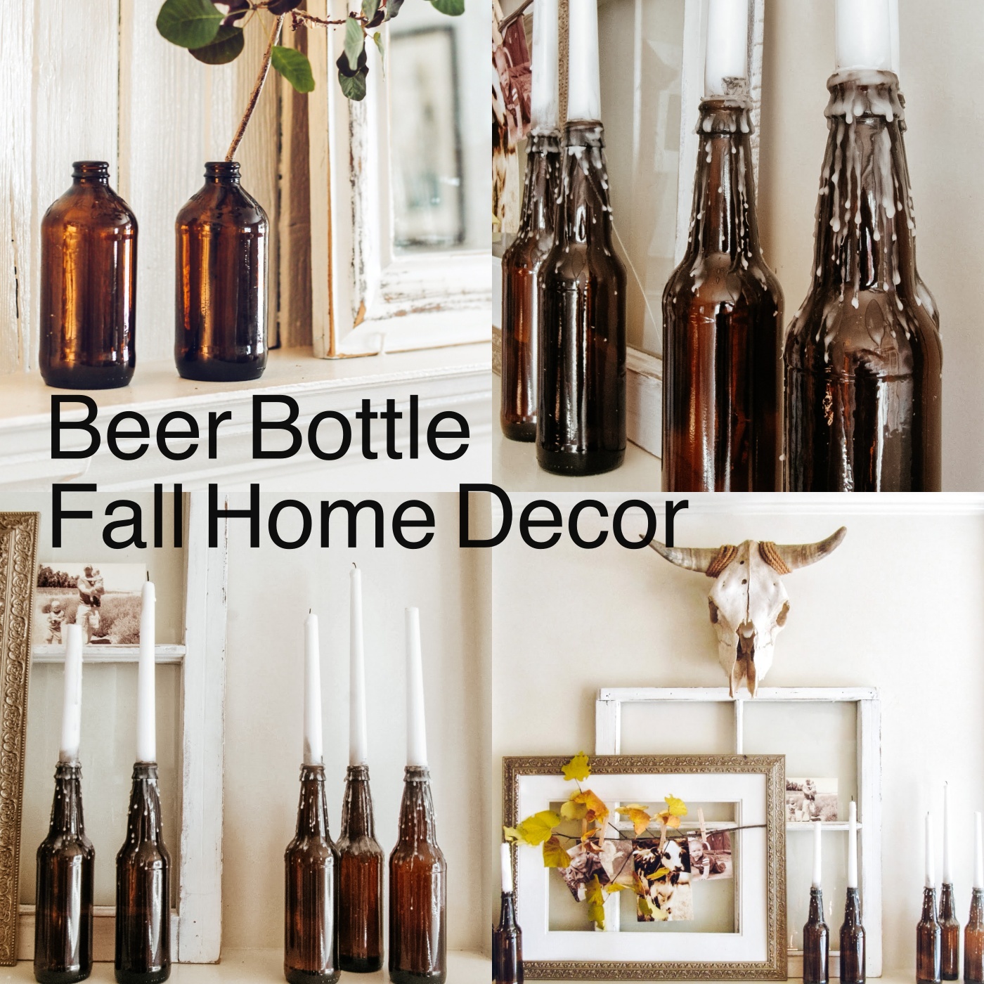DIY Beer Bottle Fall Home Decor