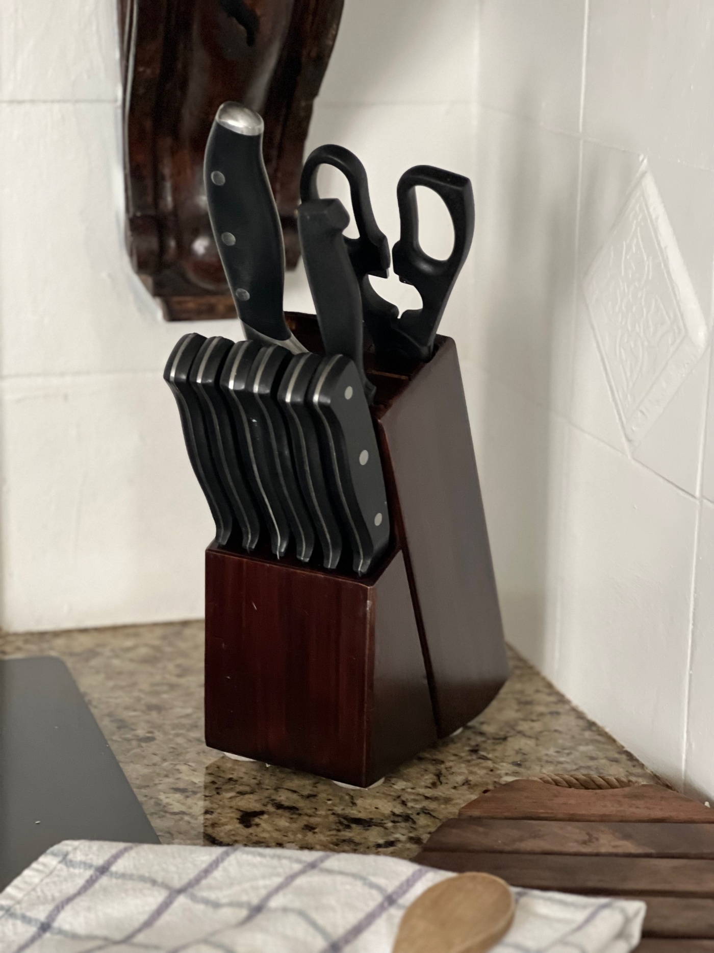 Knife Block Makeover with Gel Stain - The Wicker House