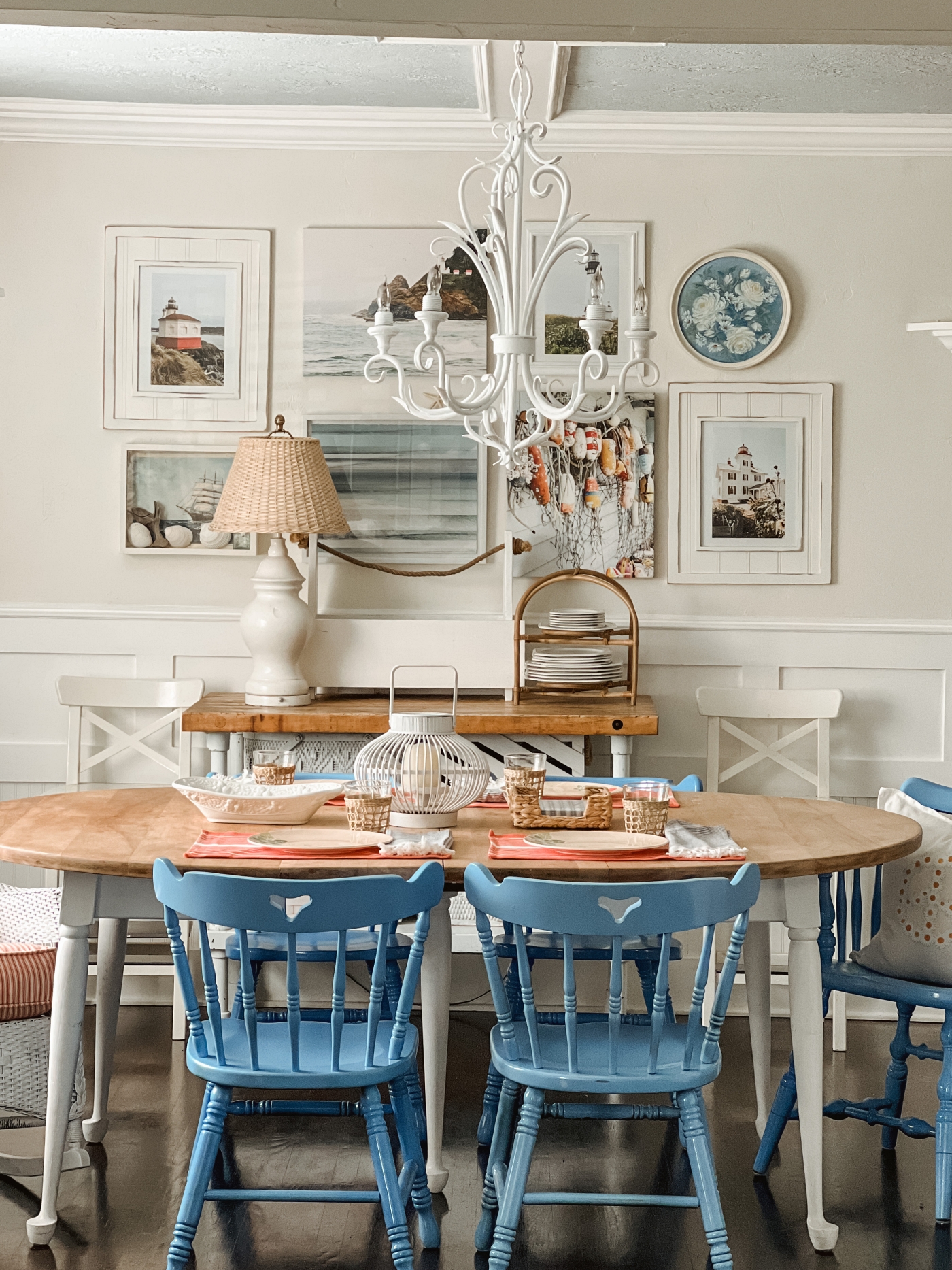 My Charming Coastal Cottage Dining room Reveal
