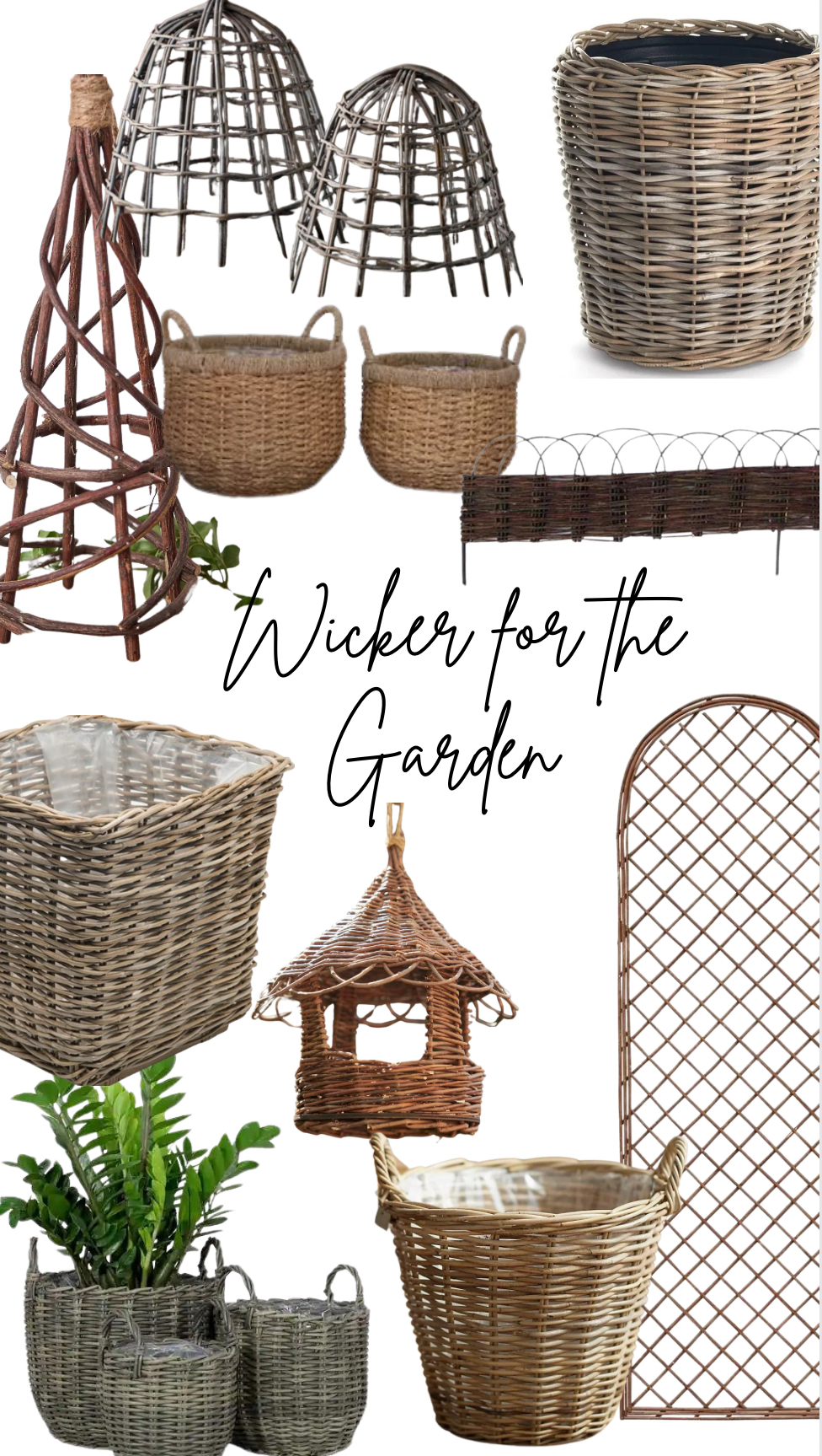Wicker for the Garden & A DIY Catalpa Tree Pod Garden Trellis Idea.