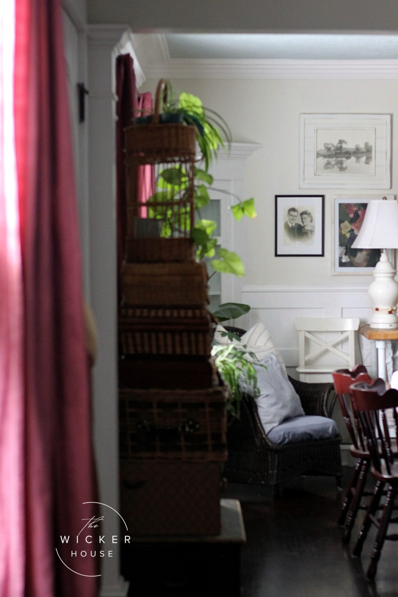 Maroon & Brown Living and Dining Room Tour and a bookshelf hutch idea ...