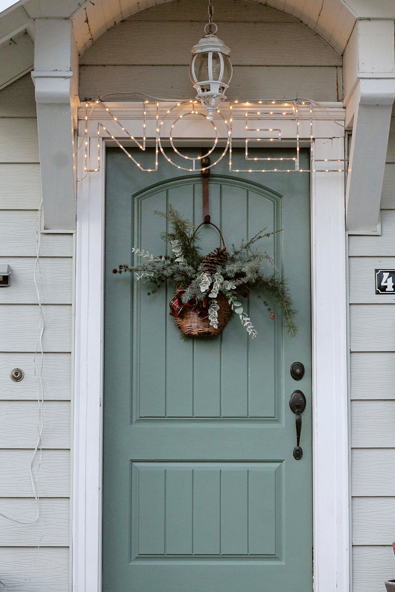 Christmas Porch and New Green Door