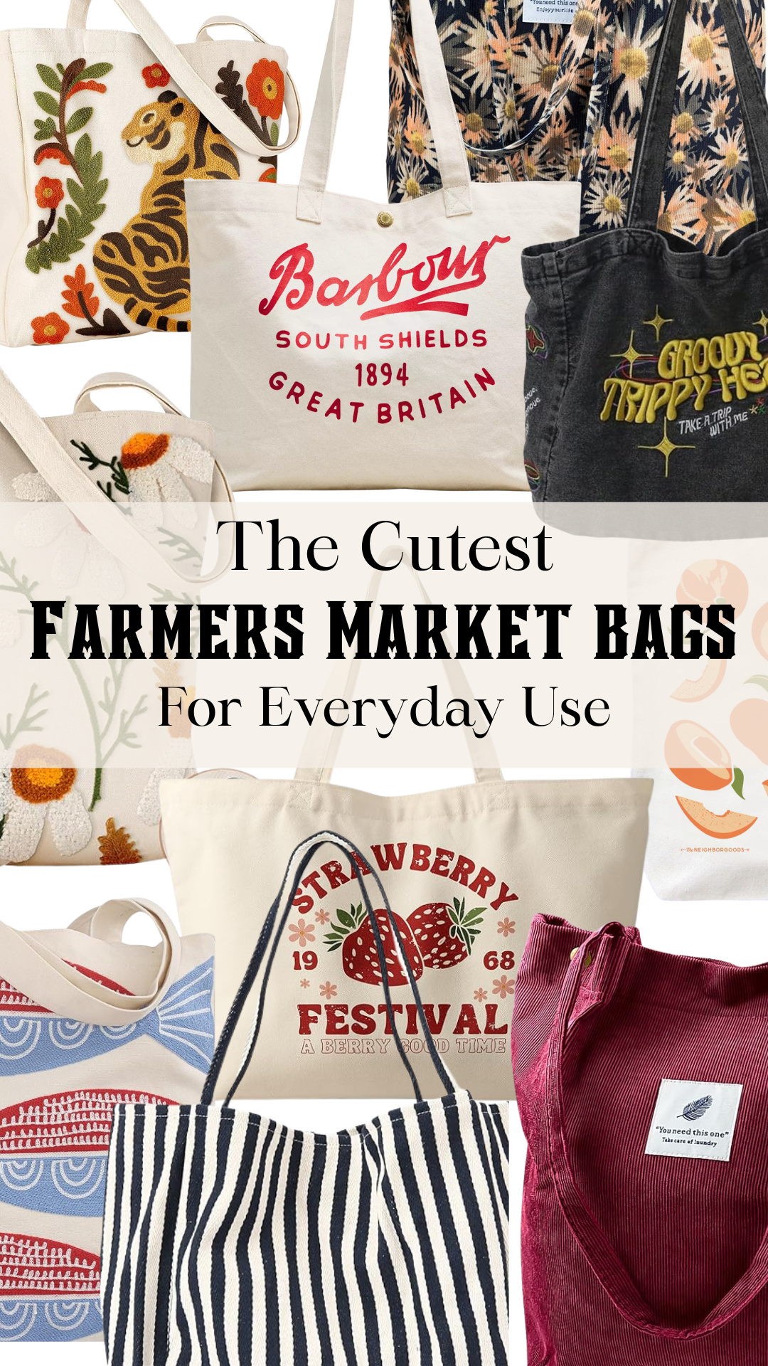 Cute Farmers Market Bags You’ll want to use all Season Long
