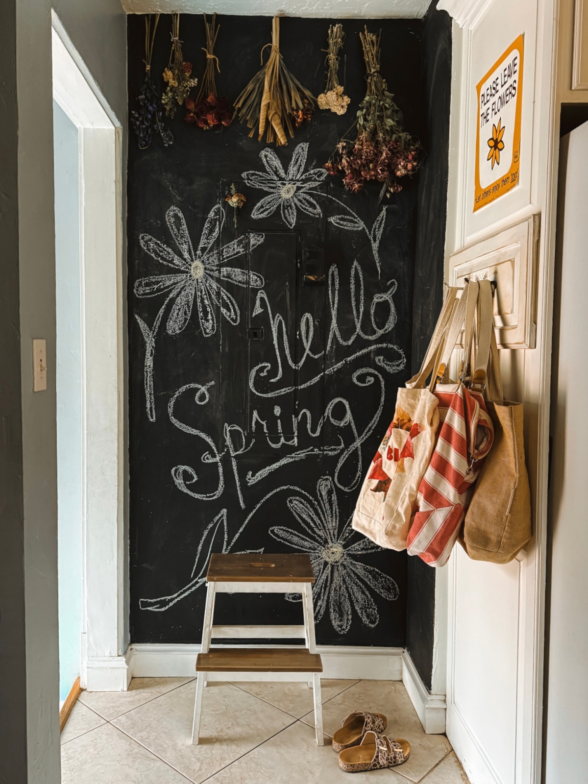 My Chalkboard Wall gets a Spring Refresh
