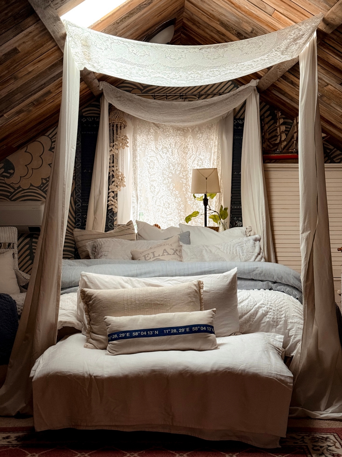 A Romantic Lace Canopy for Our Bedroom